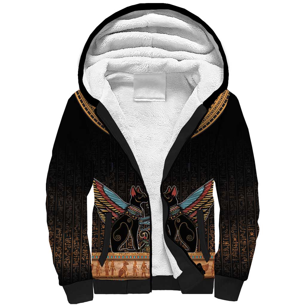 Ankh Egypt Sherpa Hoodie Ankh Egyptian Hieroglyphs Alphabet