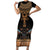 Ankh Egypt Short Sleeve Bodycon Dress Ankh Egyptian Hieroglyphs Alphabet