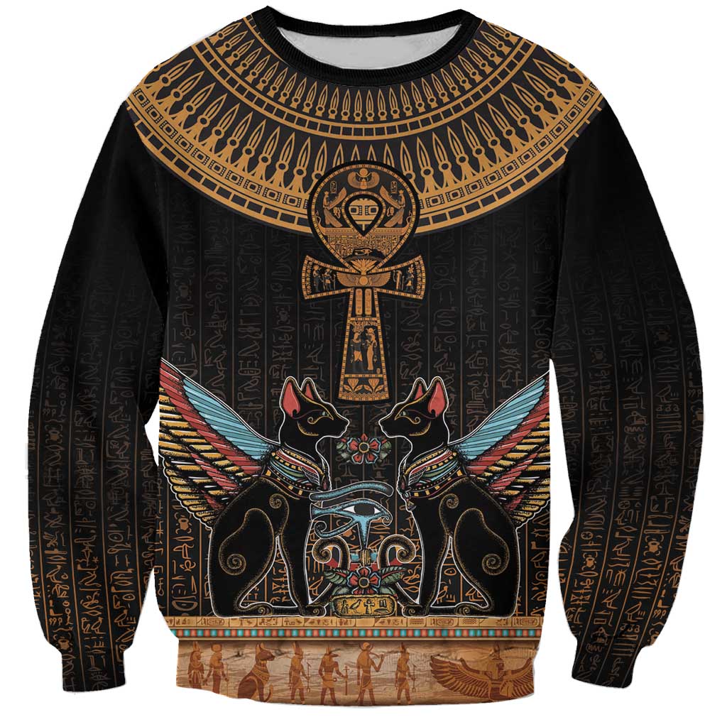 Ankh Egypt Sweatshirt Ankh Egyptian Hieroglyphs Alphabet