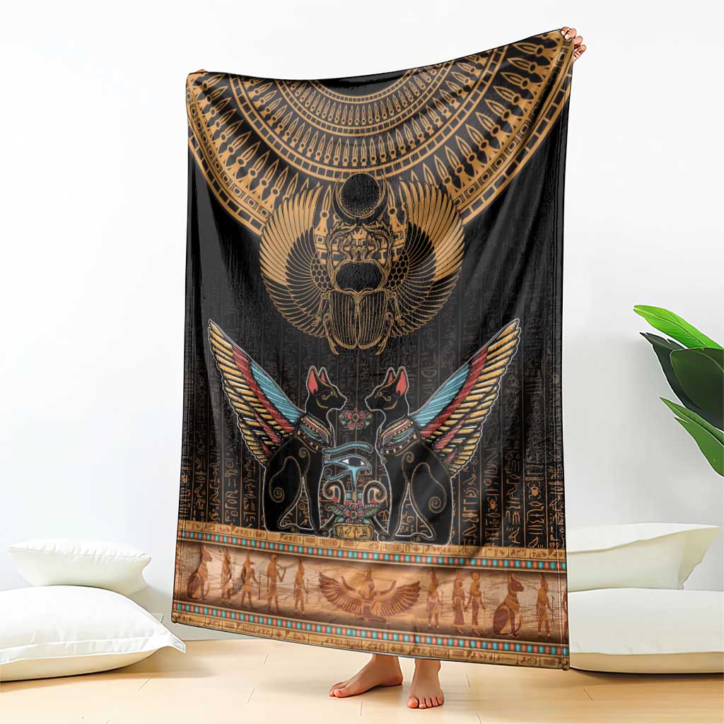 The Scarab Beetle Blanket Egyptian Hieroglyphs Alphabet