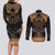 The Scarab Beetle Couples Matching Long Sleeve Bodycon Dress and Long Sleeve Button Shirt Egyptian Hieroglyphs Alphabet