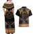 The Scarab Beetle Couples Matching Off Shoulder Maxi Dress and Hawaiian Shirt Egyptian Hieroglyphs Alphabet