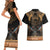 The Scarab Beetle Couples Matching Short Sleeve Bodycon Dress and Hawaiian Shirt Egyptian Hieroglyphs Alphabet