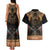 The Scarab Beetle Couples Matching Tank Maxi Dress and Hawaiian Shirt Egyptian Hieroglyphs Alphabet