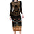 The Scarab Beetle Family Matching Long Sleeve Bodycon Dress and Hawaiian Shirt Egyptian Hieroglyphs Alphabet