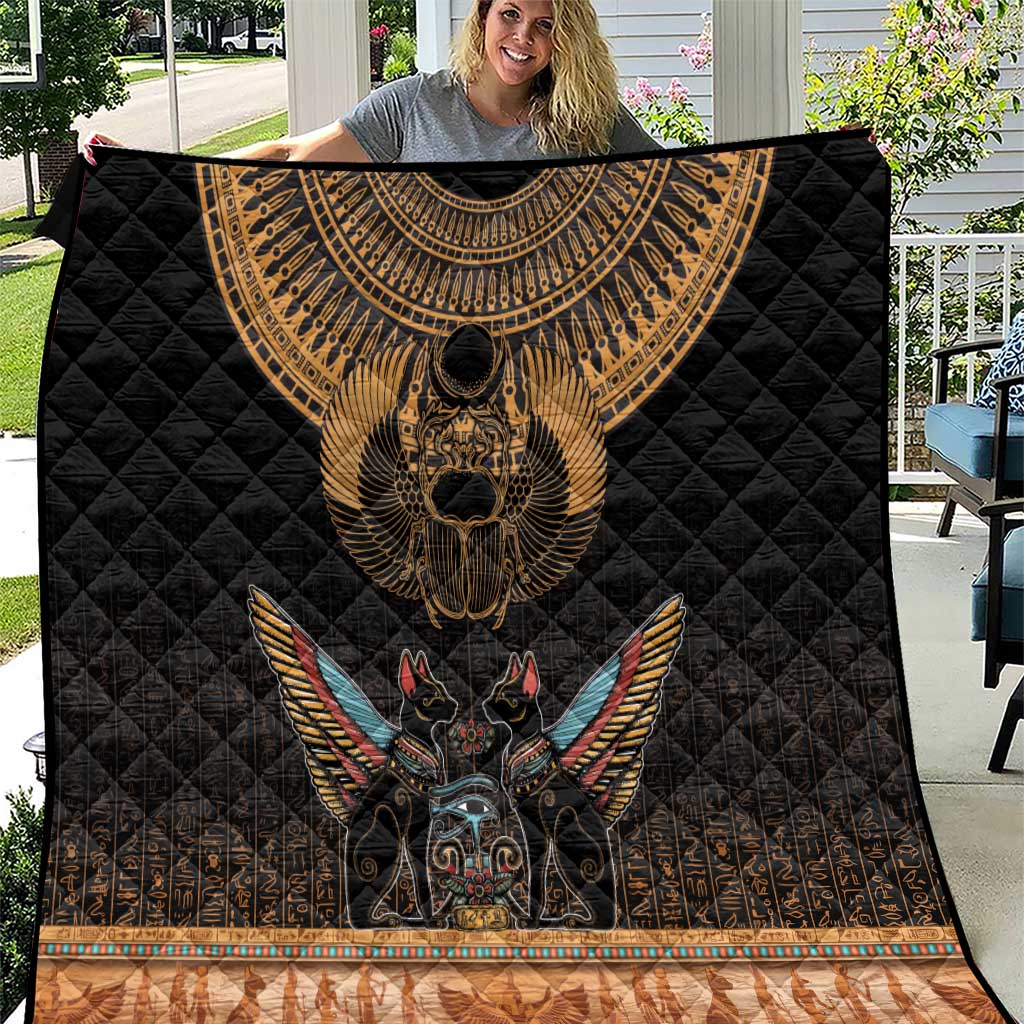 The Scarab Beetle Quilt Egyptian Hieroglyphs Alphabet