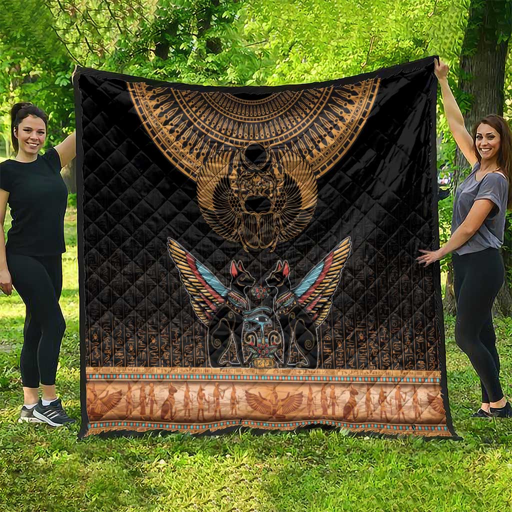 The Scarab Beetle Quilt Egyptian Hieroglyphs Alphabet