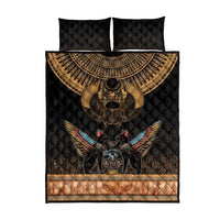 The Scarab Beetle Quilt Bed Set Egyptian Hieroglyphs Alphabet