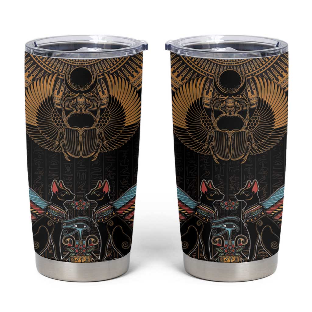 The Scarab Beetle Tumbler Cup Egyptian Hieroglyphs Alphabet