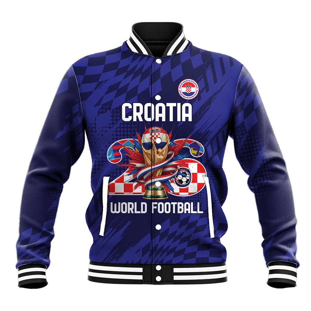 World Football Croatia 2026 Personalized Baseball Jacket Mala Zemlja Veliki Snovi