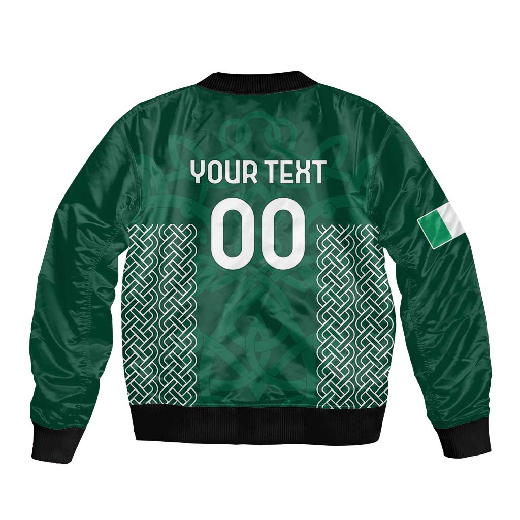 Custom Ireland Rugby Bomber Jacket Come On Shamrock