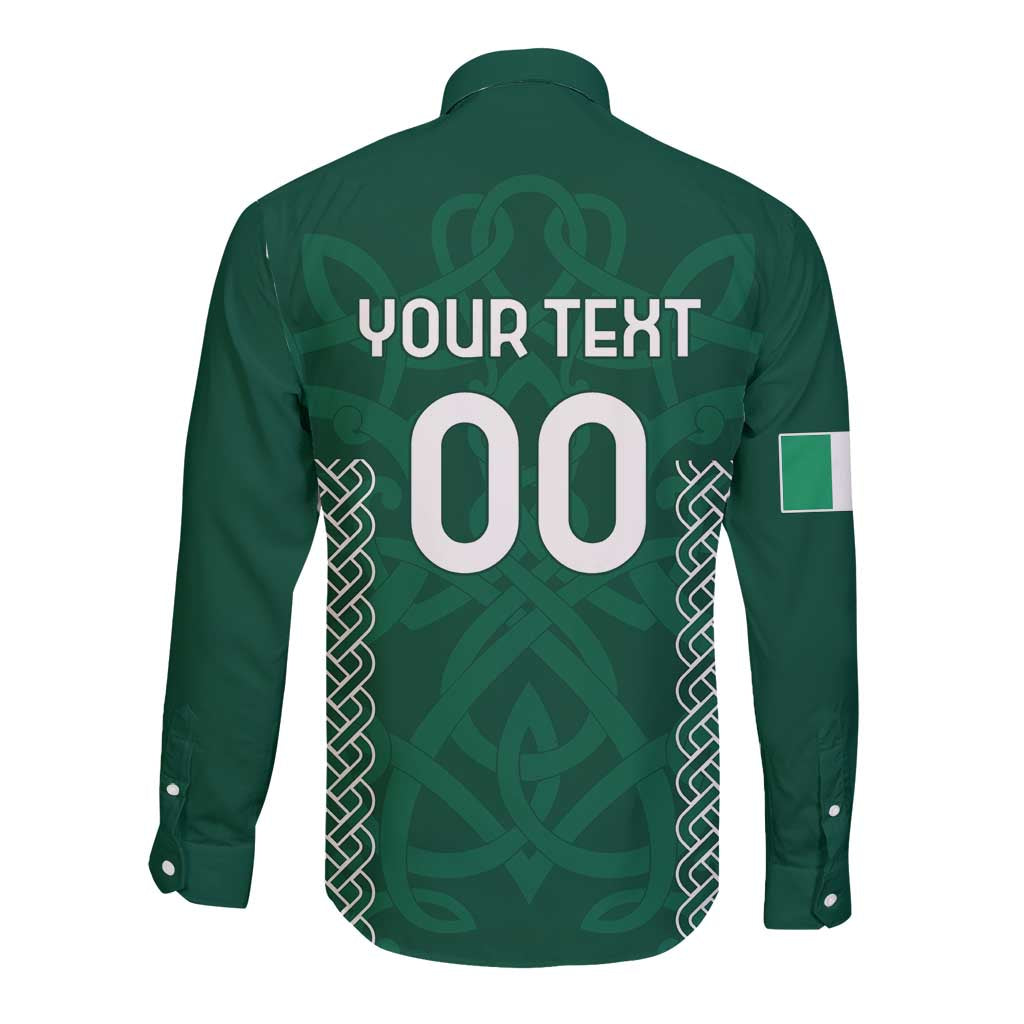 Custom Ireland Rugby Long Sleeve Button Shirt Come On Shamrock