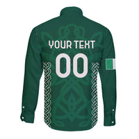 Custom Ireland Rugby Long Sleeve Button Shirt Come On Shamrock