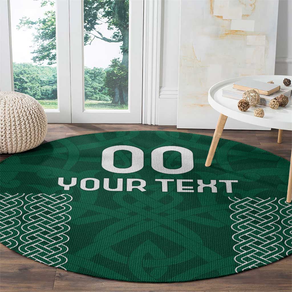 Custom Ireland Rugby Round Carpet Come On Shamrock