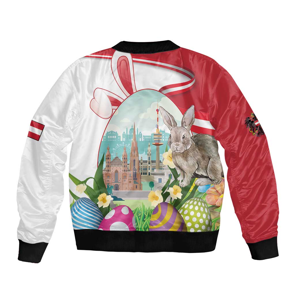 Happy Easter Austria Bomber Jacket Easter Eggs With St. Stephen's Cathedral