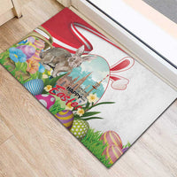 Happy Easter Austria Rubber Doormat Easter Eggs With St. Stephen's Cathedral