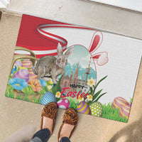 Happy Easter Austria Rubber Doormat Easter Eggs With St. Stephen's Cathedral