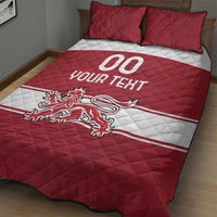 Custom Denmark Hockey Quilt Bed Set Danish Lions