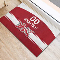 Custom Denmark Hockey Rubber Doormat Danish Lions
