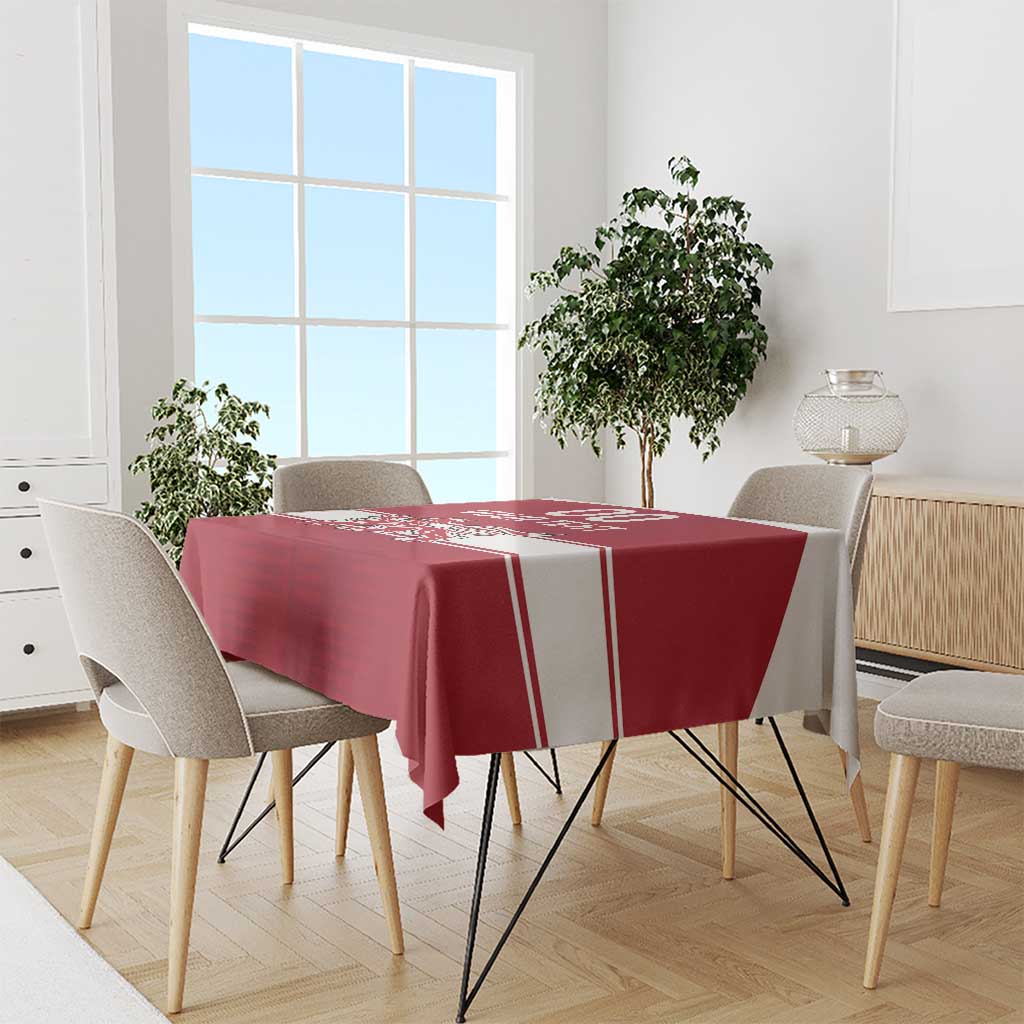 Custom Denmark Hockey Tablecloth Danish Lions