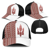 Ukraine Vyshyvanka Pattern Mesh Trucker Cap Ukrainian Trident