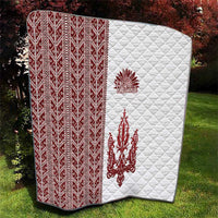 Ukraine Vyshyvanka Pattern Quilt Ukrainian Trident