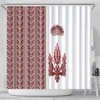 Ukraine Vyshyvanka Pattern Shower Curtain Ukrainian Trident