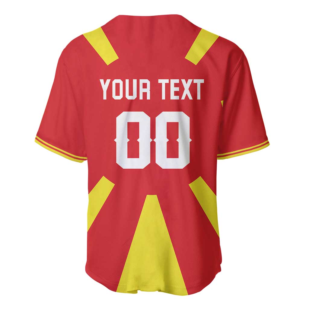 Custom Macedonia Baseball Jersey Flag Style - Wonder Print Shop
