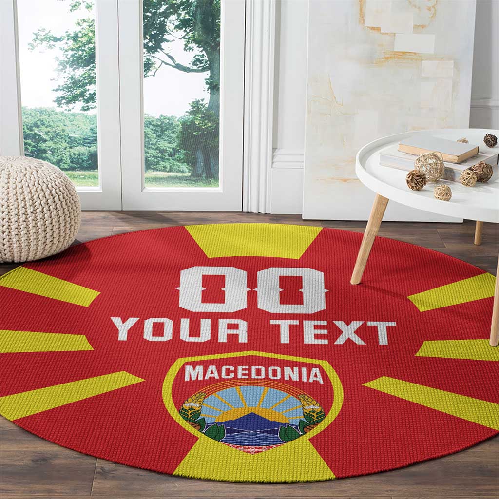 Custom Macedonia Round Carpet Flag Style - Wonder Print Shop