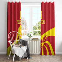 Macedonia Ice Hockey Custom Window Curtain Go Champion - Wonder Print Shop