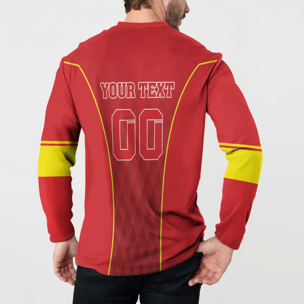 Custom Macedonia Football Button Sweatshirt Come On Lavovi - Wonder Print Shop