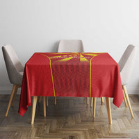 Custom Macedonia Football Tablecloth Come On Lavovi - Wonder Print Shop
