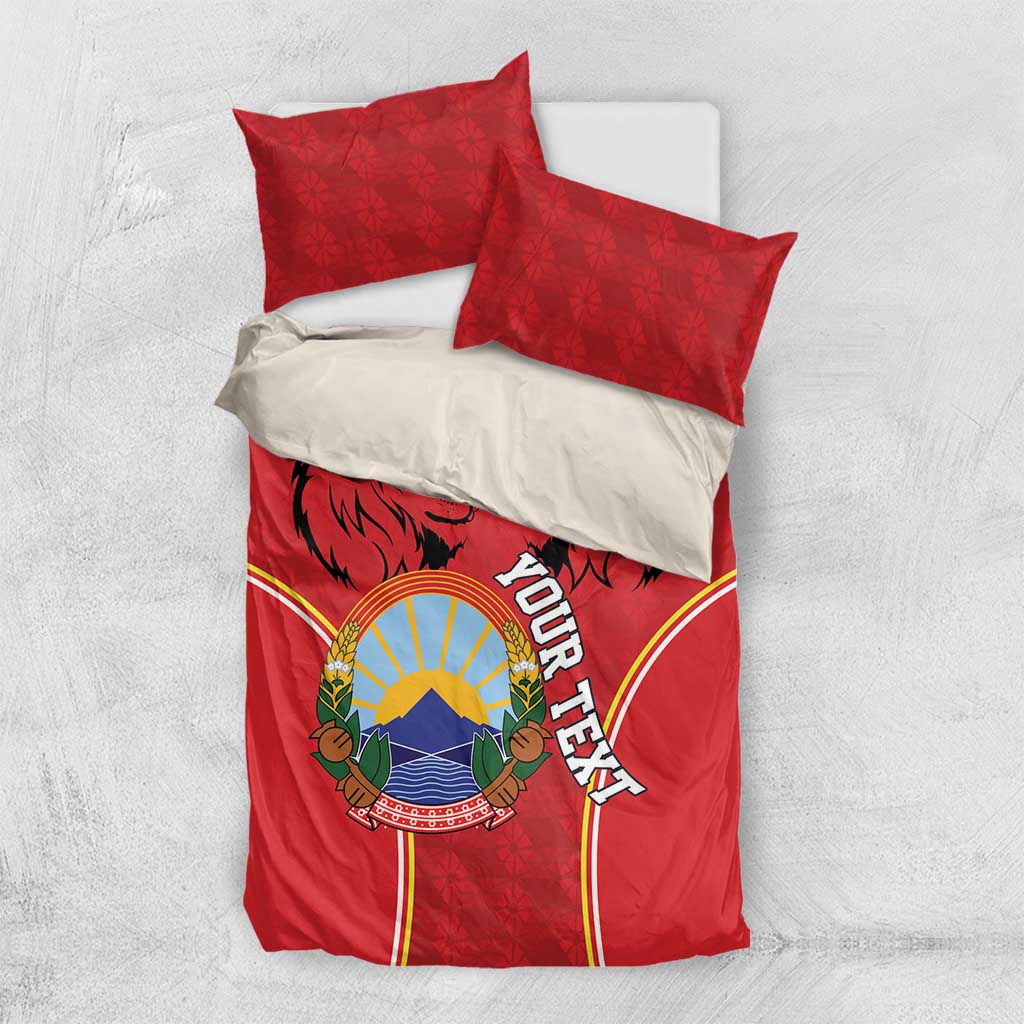 Personalized Macedonia Lion Bedding Set National Emblem - Wonder Print Shop