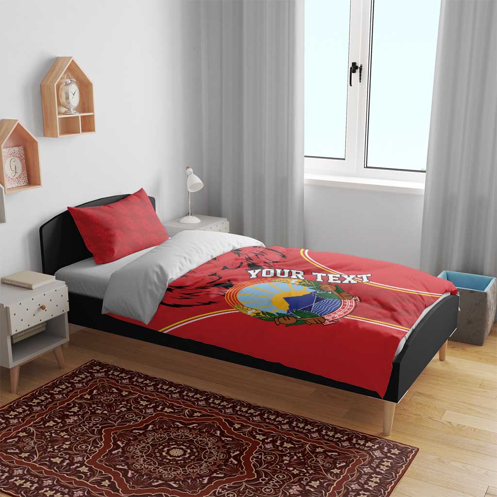 Personalized Macedonia Lion Bedding Set National Emblem - Wonder Print Shop