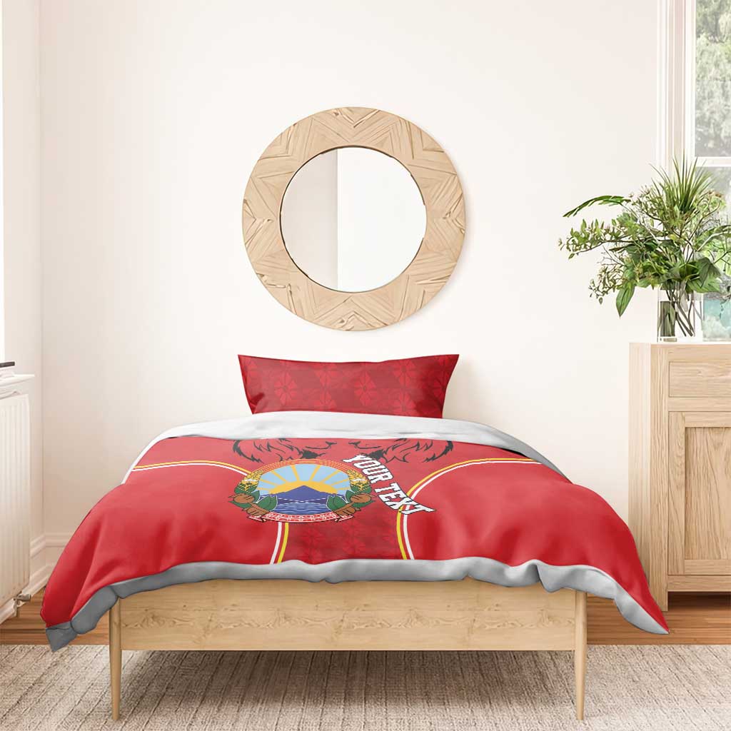 Personalized Macedonia Lion Bedding Set National Emblem - Wonder Print Shop