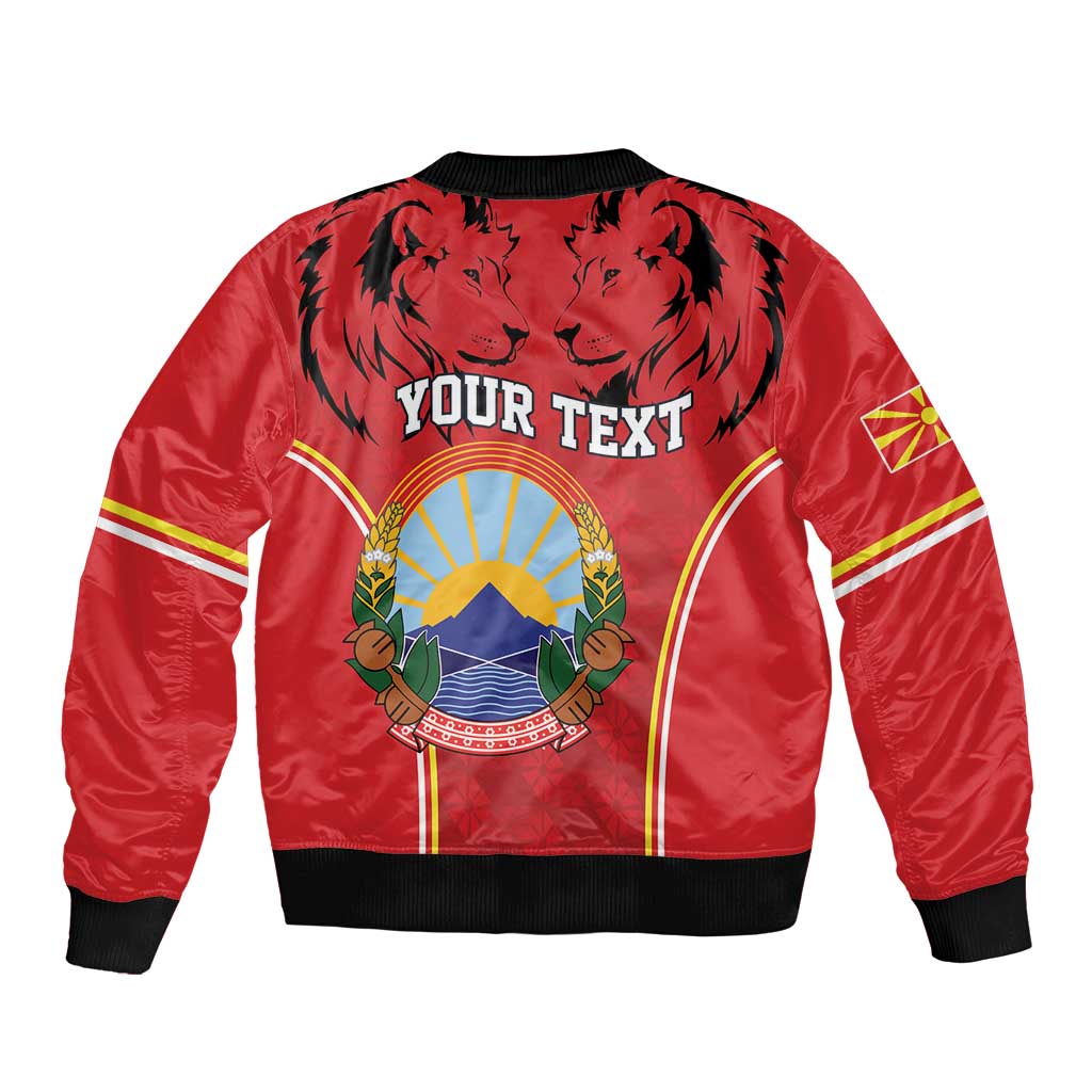 Personalized Macedonia Lion Bomber Jacket National Emblem - Wonder Print Shop