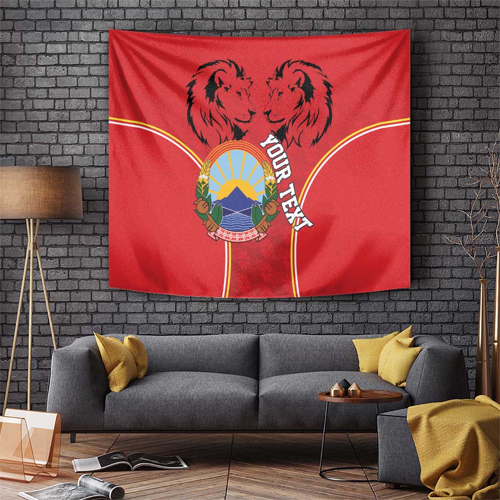 Personalized Macedonia Lion Tapestry National Emblem - Wonder Print Shop