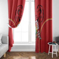 Personalized Macedonia Lion Window Curtain National Emblem - Wonder Print Shop