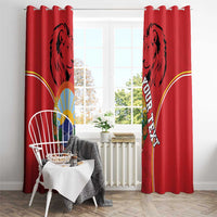 Personalized Macedonia Lion Window Curtain National Emblem - Wonder Print Shop