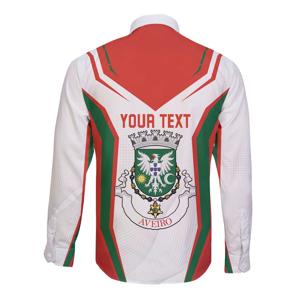 Personalized Aveiro Portugal Long Sleeve Button Shirt Sporty Style - Wonder Print Shop