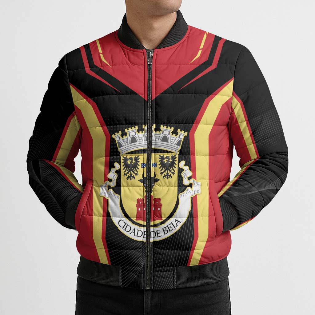 Personalized Beja Portugal Bomber Puffer Jacket Sporty Style - Wonder Print Shop