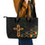 Happy Meskel Celebration Leather Tote Bag Cross Fire And Lion Flag Color