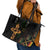 Happy Meskel Celebration Leather Tote Bag Cross Fire And Lion Flag Color