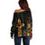 Happy Meskel Celebration Off Shoulder Sweater Cross Fire And Lion Flag Color - Wonder Print Shop