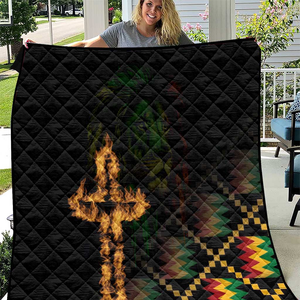 Happy Meskel Celebration Quilt Cross Fire And Lion Flag Color