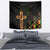 Happy Meskel Celebration Tapestry Cross Fire And Lion Flag Color