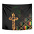 Happy Meskel Celebration Tapestry Cross Fire And Lion Flag Color