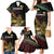 Meskel Ethiopia Family Matching Mermaid Dress and Hawaiian Shirt Lion Of Judah With Grunge Patterns - Wonder Print Shop