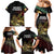 Meskel Ethiopia Family Matching Mermaid Dress and Hawaiian Shirt Lion Of Judah With Grunge Patterns - Wonder Print Shop