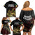 Meskel Ethiopia Family Matching Off Shoulder Short Dress and Hawaiian Shirt Lion Of Judah With Grunge Patterns